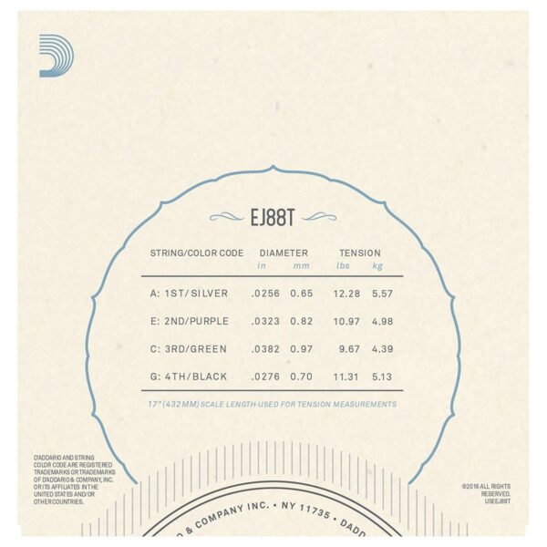 DAddario EJ88T Nyltech Ukulele Tenor