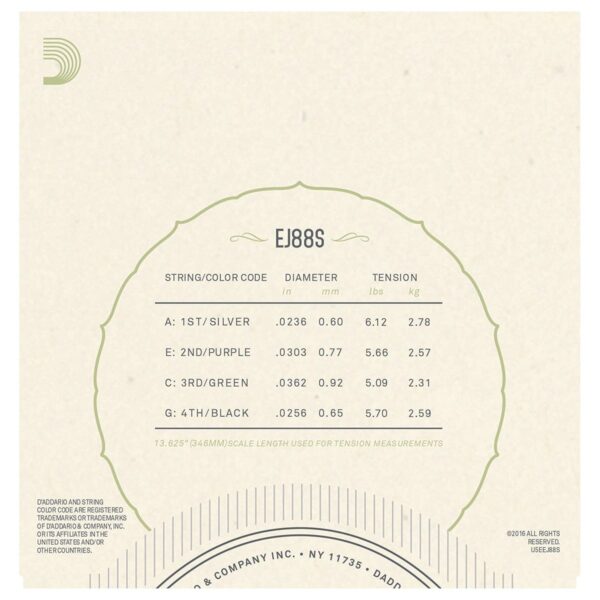 DAddario EJ88S Nyltech Ukulele Soprano