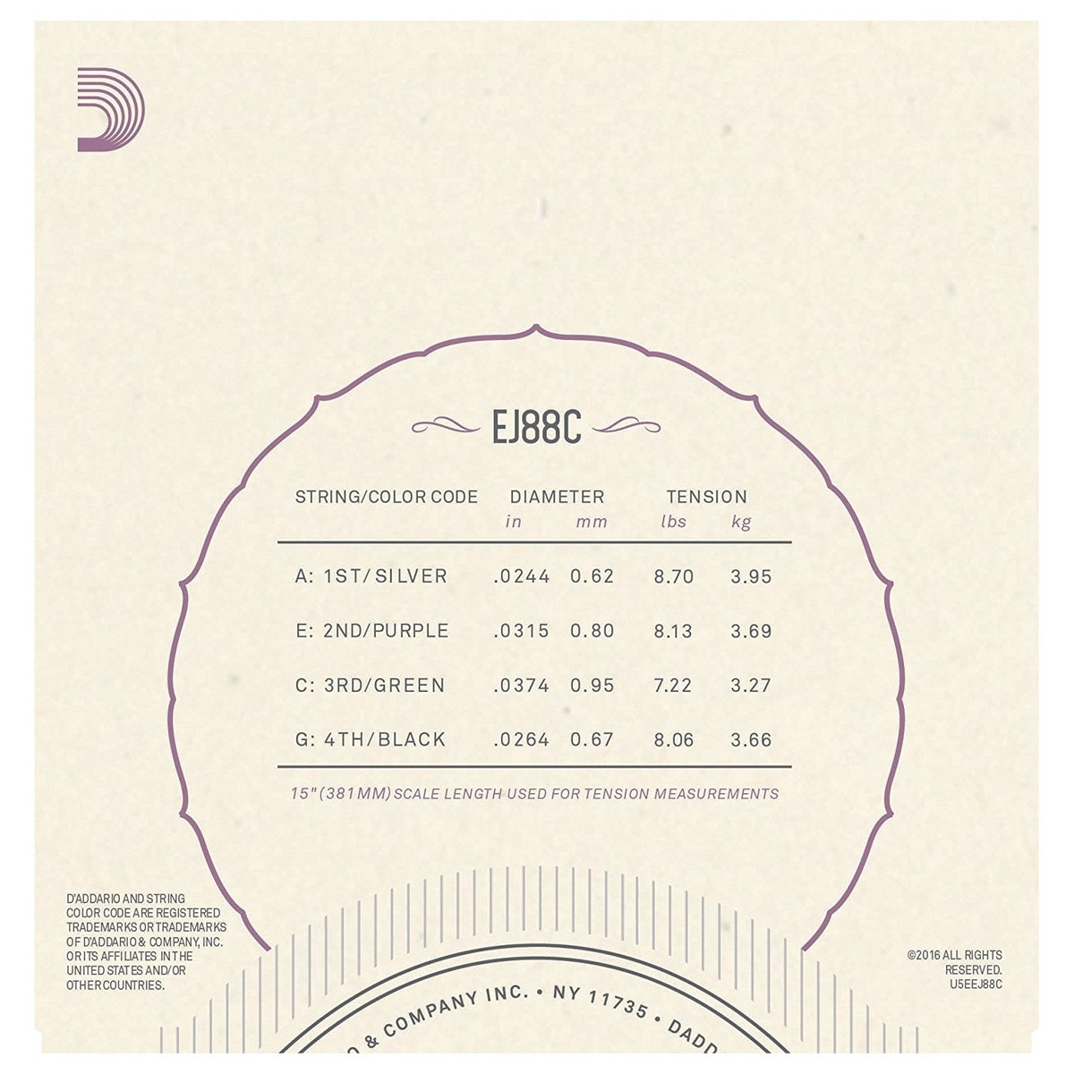 DAddario EJ88C Nyltech Ukulele Concert - Image 5