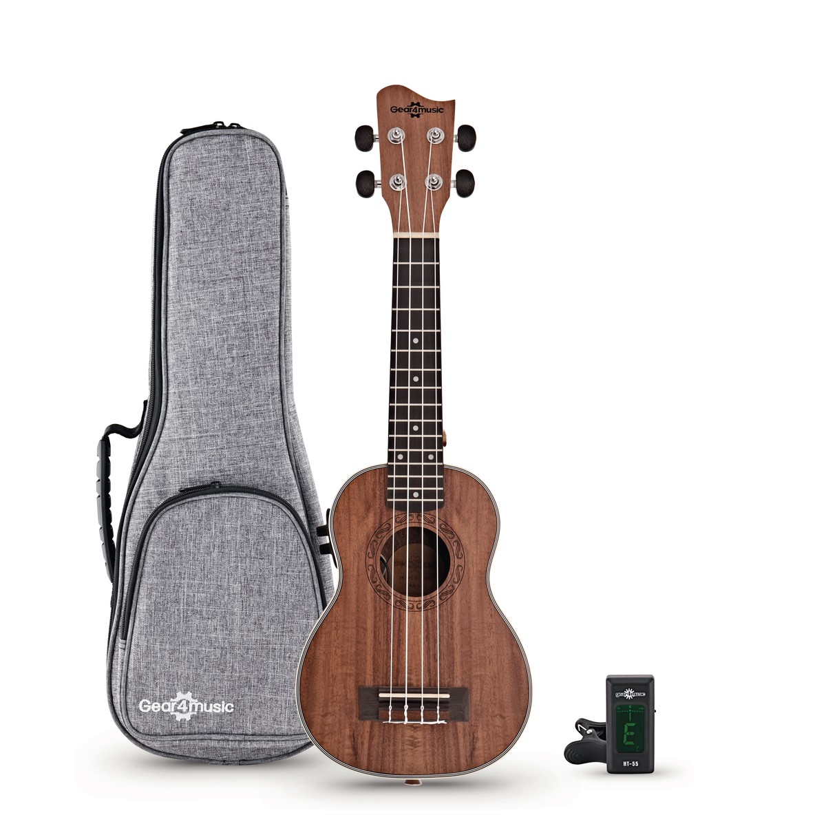 Koa Soprano Electro-Ukulele Pack by Gear4music - Image 1