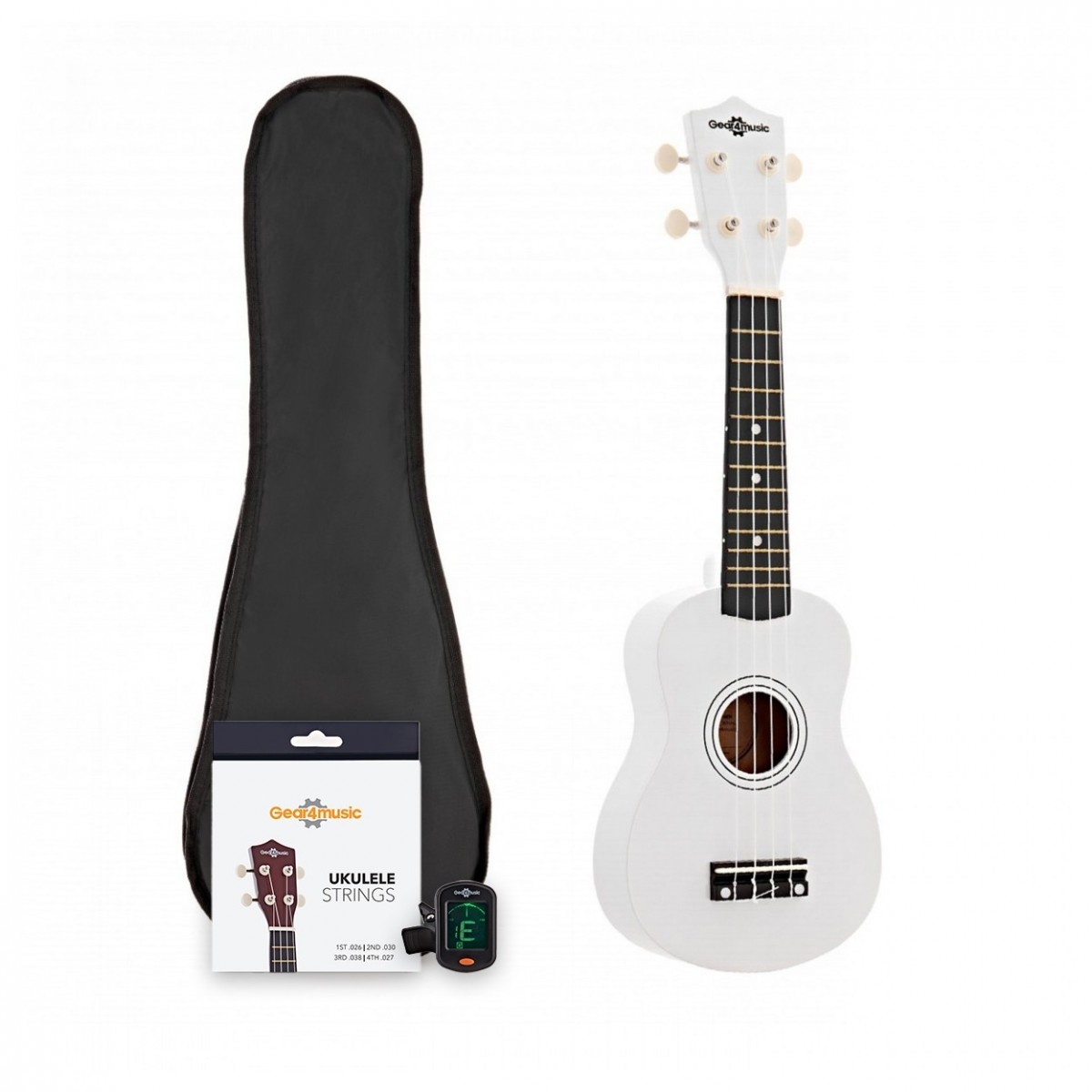 Ukulele Pack by Gear4music White - Image 1