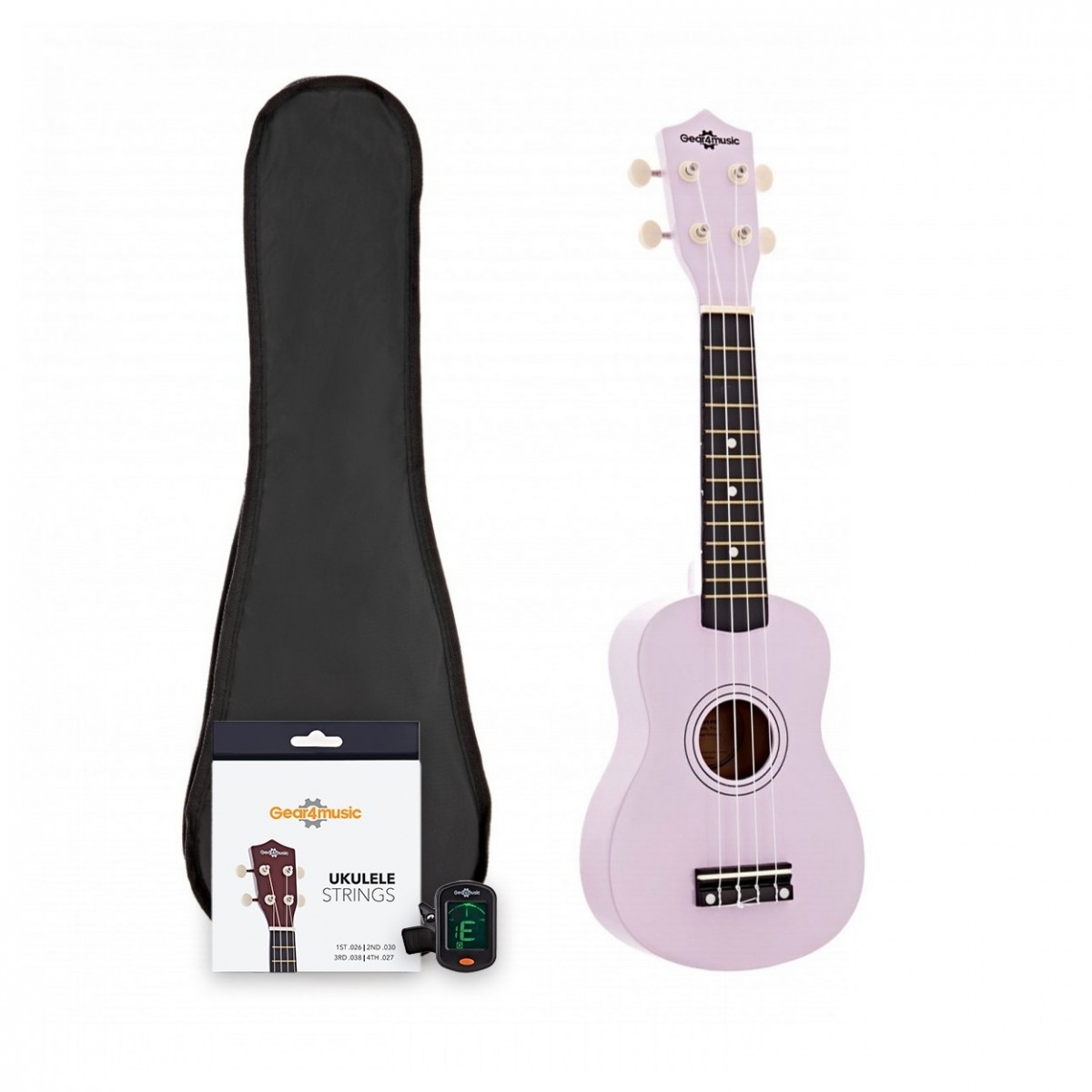 Ukulele Pack by Gear4music Pink - Image 1