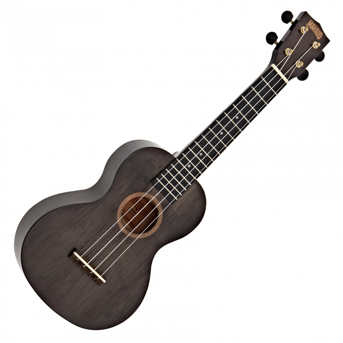 Mahalo MH2 Hano Concert Ukulele Trans Black Finish