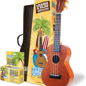 Mahalo Java MJ2 Concert Ukulele in Trans Brown with Essential Pack