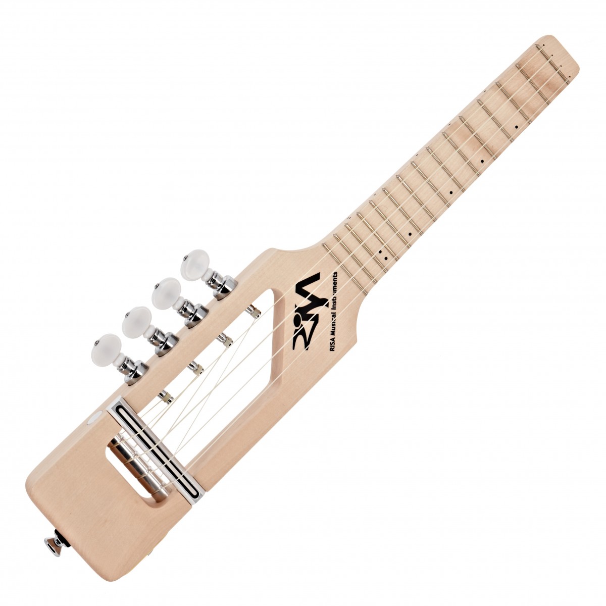 Risa Uke-Solid Soprano Electric Ukulele Natural
