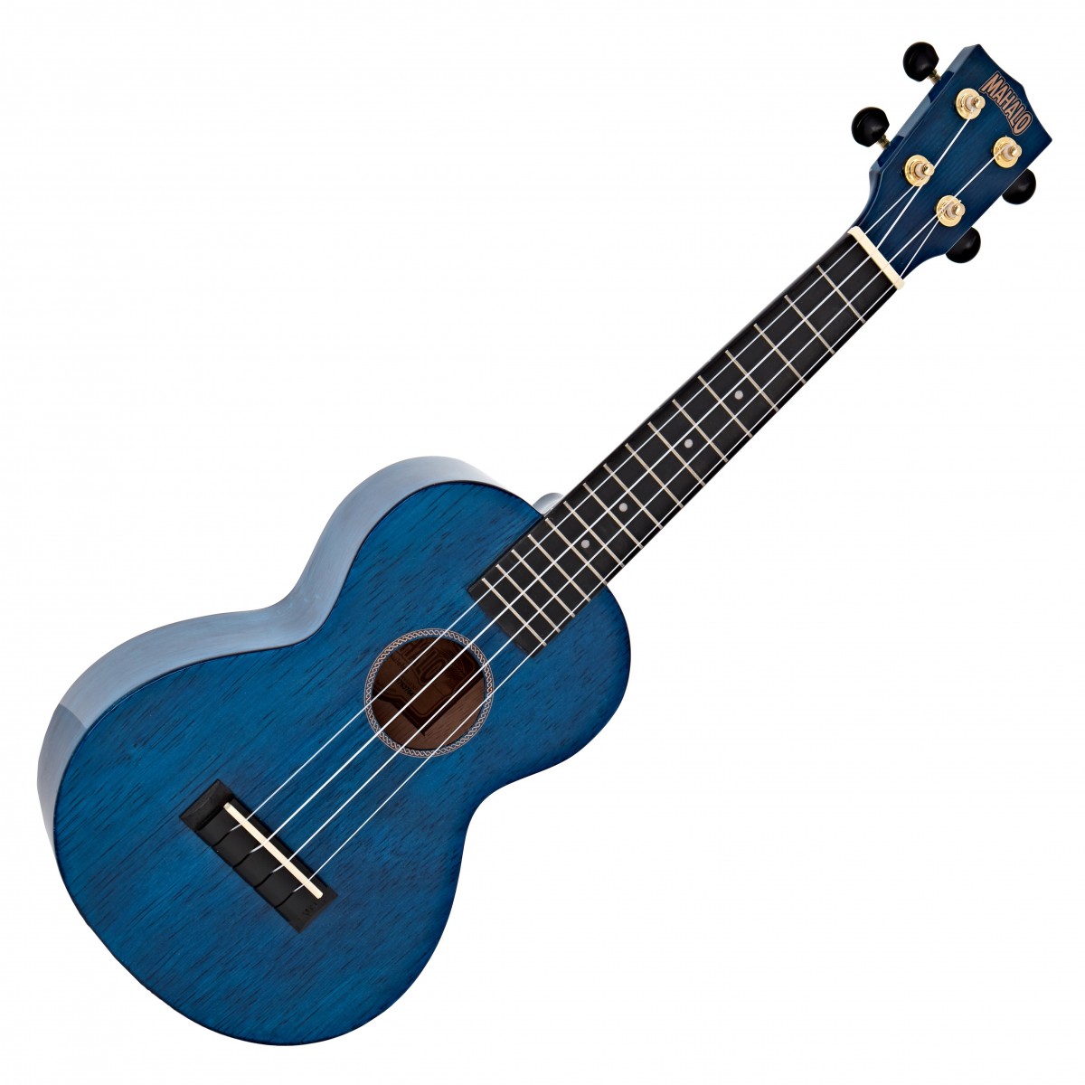 Mahalo Hano Concert Ukulele Trans Blue Finish