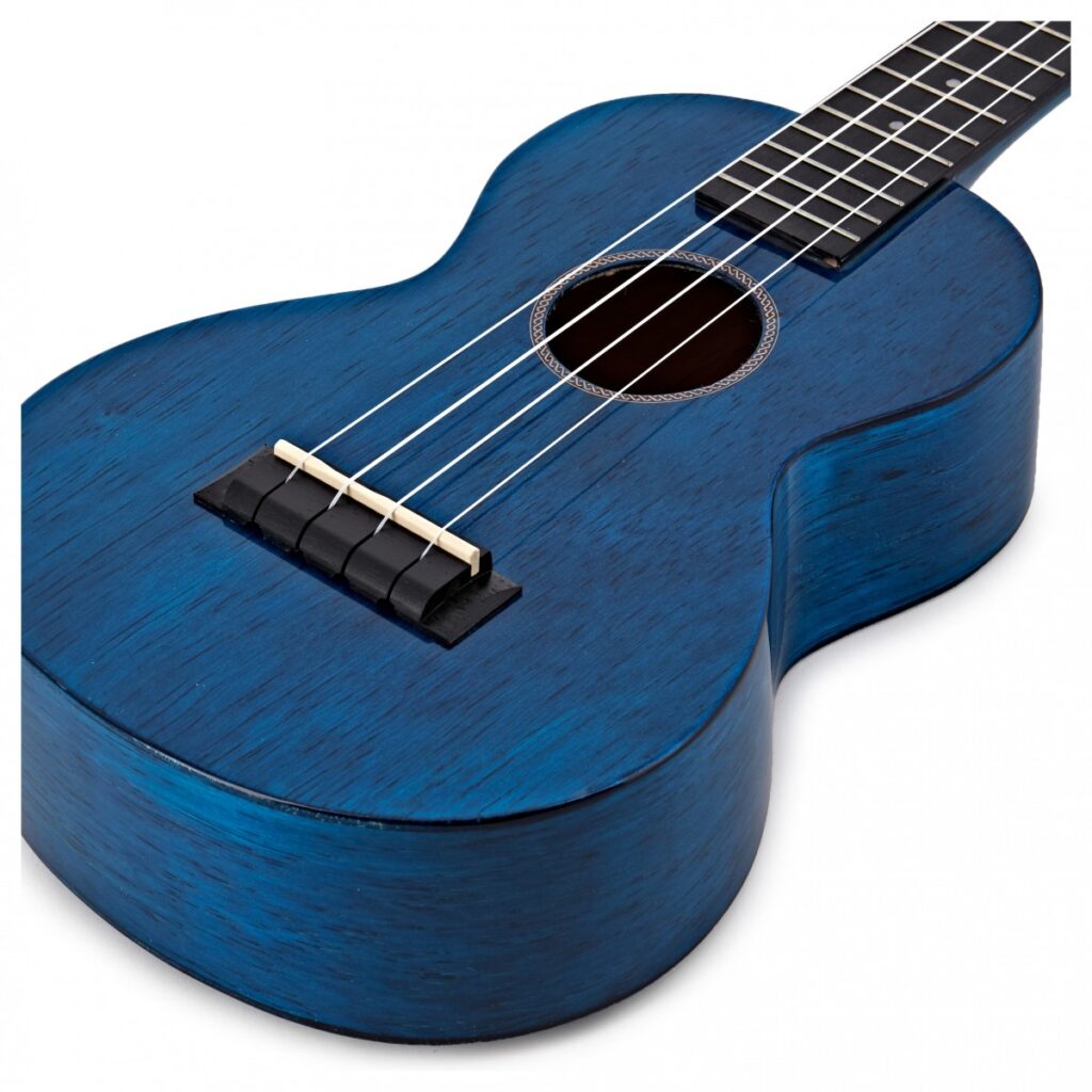 Mahalo Hano Concert Ukulele Trans Blue Finish