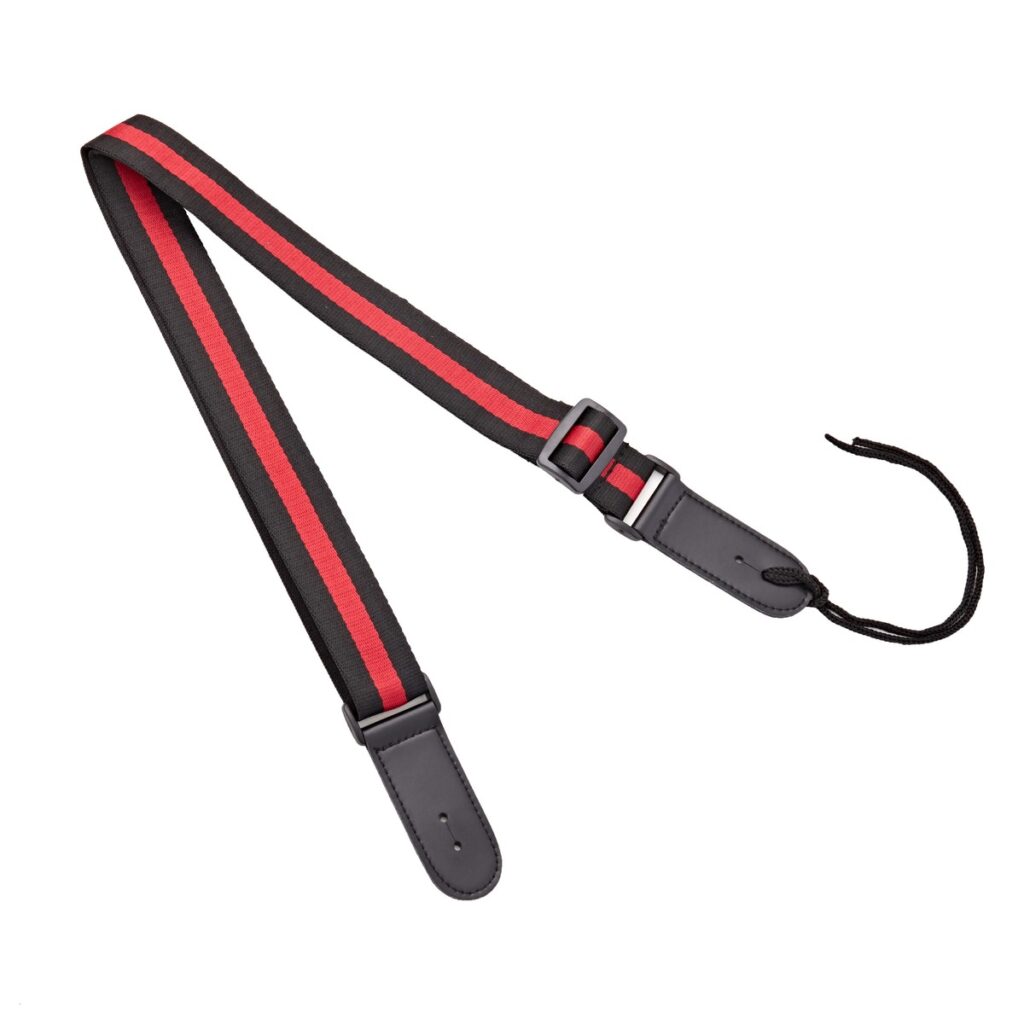 Ukulele Strap by Gear4music Black and Red
