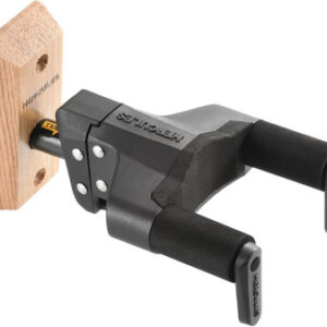 Hercules Guitar Hanger Upgraded Auto Grip System with Wood Block Wall Mount