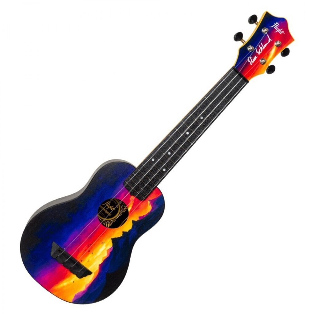 Flight TUSL Elise Ecklund Travel Long Neck Soprano Ukulele Sunset