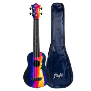 Flight TUSL Elise Ecklund Travel Long Neck Soprano Ukulele Sunset - Image 3