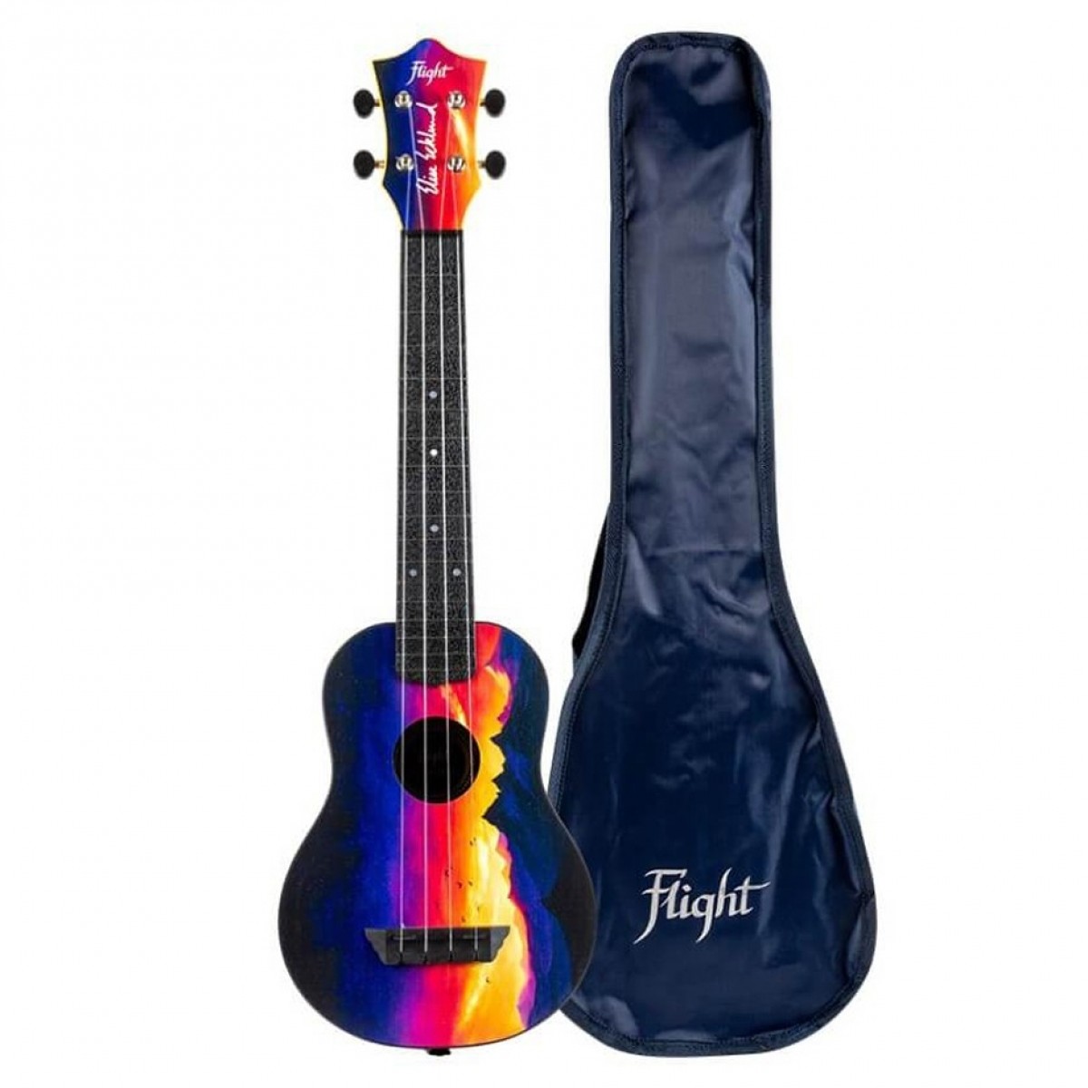 Flight TUSL Elise Ecklund Travel Long Neck Soprano Ukulele Sunset - Image 3