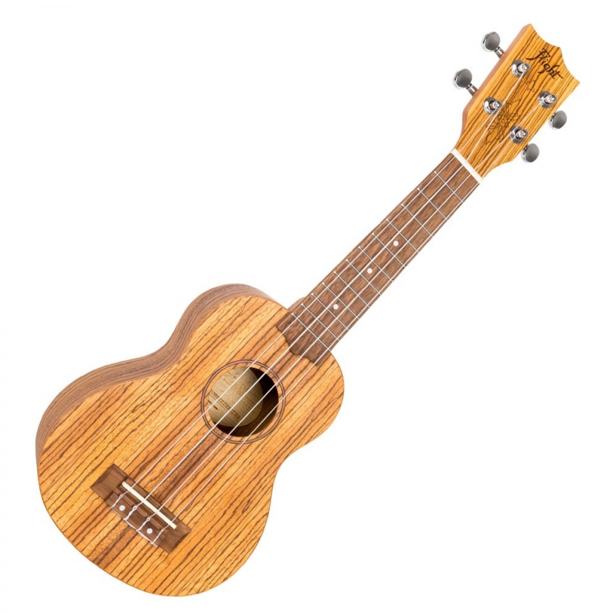 Flight DUS322 Soprano Ukulele Zebrawood - Image 1
