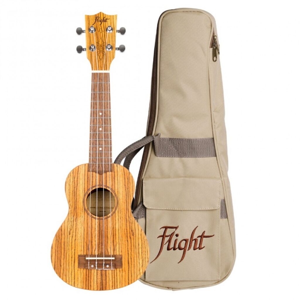 Flight DUS322 Soprano Ukulele Zebrawood