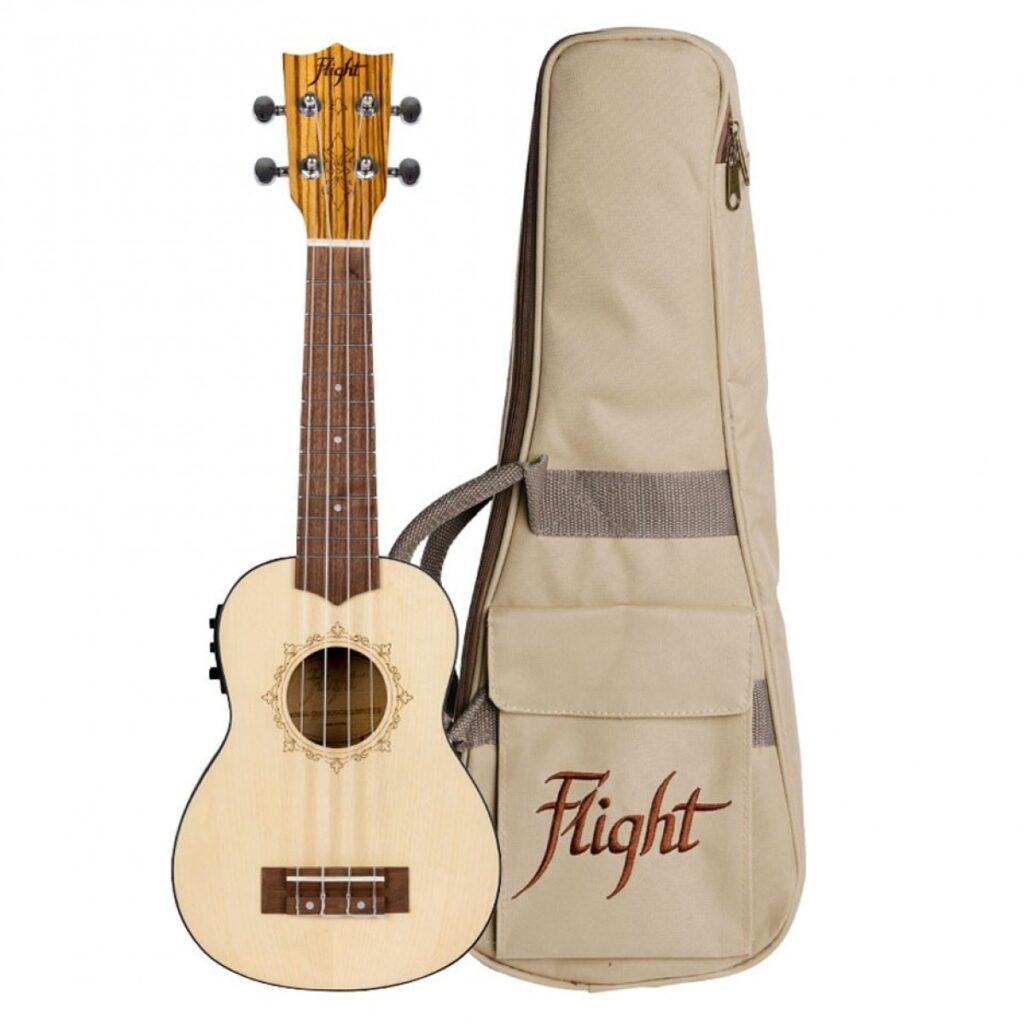 Flight DUS320CEQ Soprano Electro Ukulele Zeb B&S