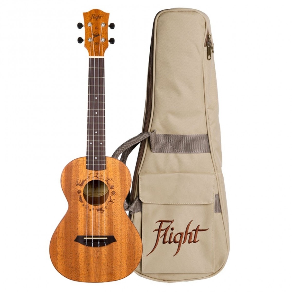 Flight DUT34 Tenor Electro Ukulele Mahogany - Image 2