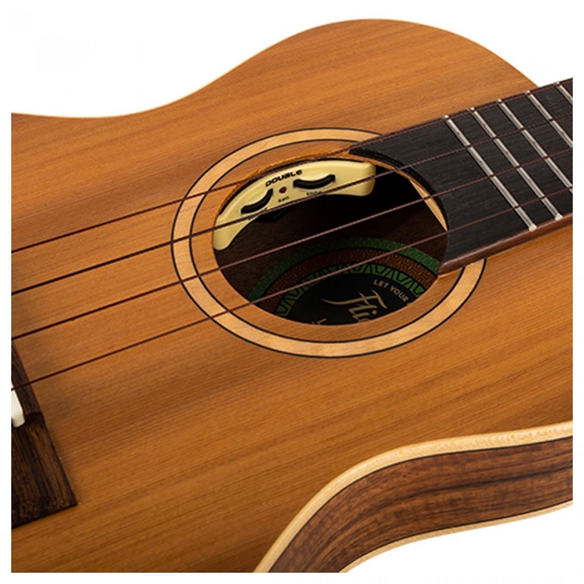 Flight Leia Concert Electro Thinline Ukulele Cedar - Image 4
