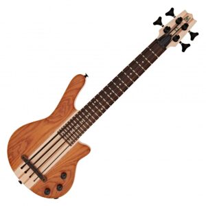 Mahalo Solid Electric Bass Ukulele Transparent Brown - Image 1