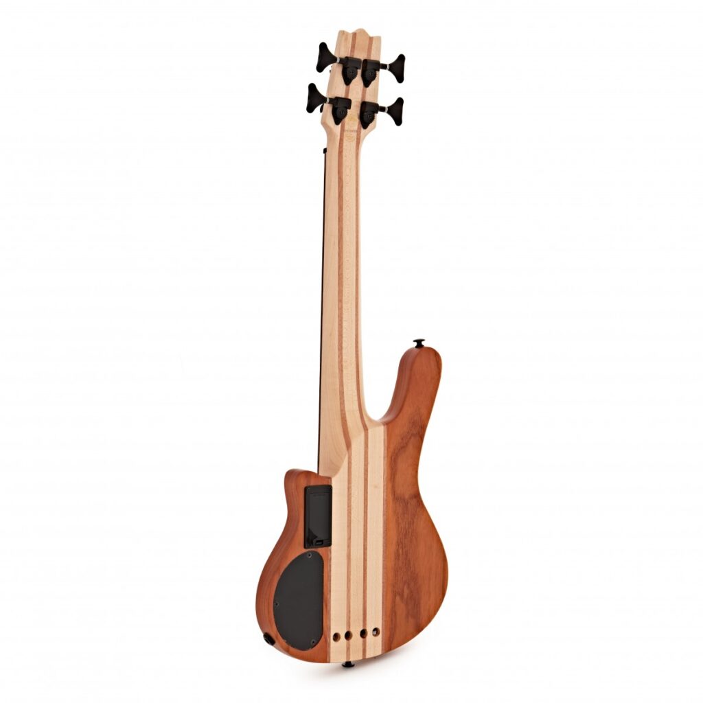 Mahalo Solid Electric Bass Ukulele Transparent Brown