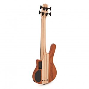 Mahalo Solid Electric Bass Ukulele Transparent Brown - Image 3