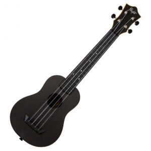 Flight TUSL-35 Travel Long Neck Soprano Ukulele Black - Image 1