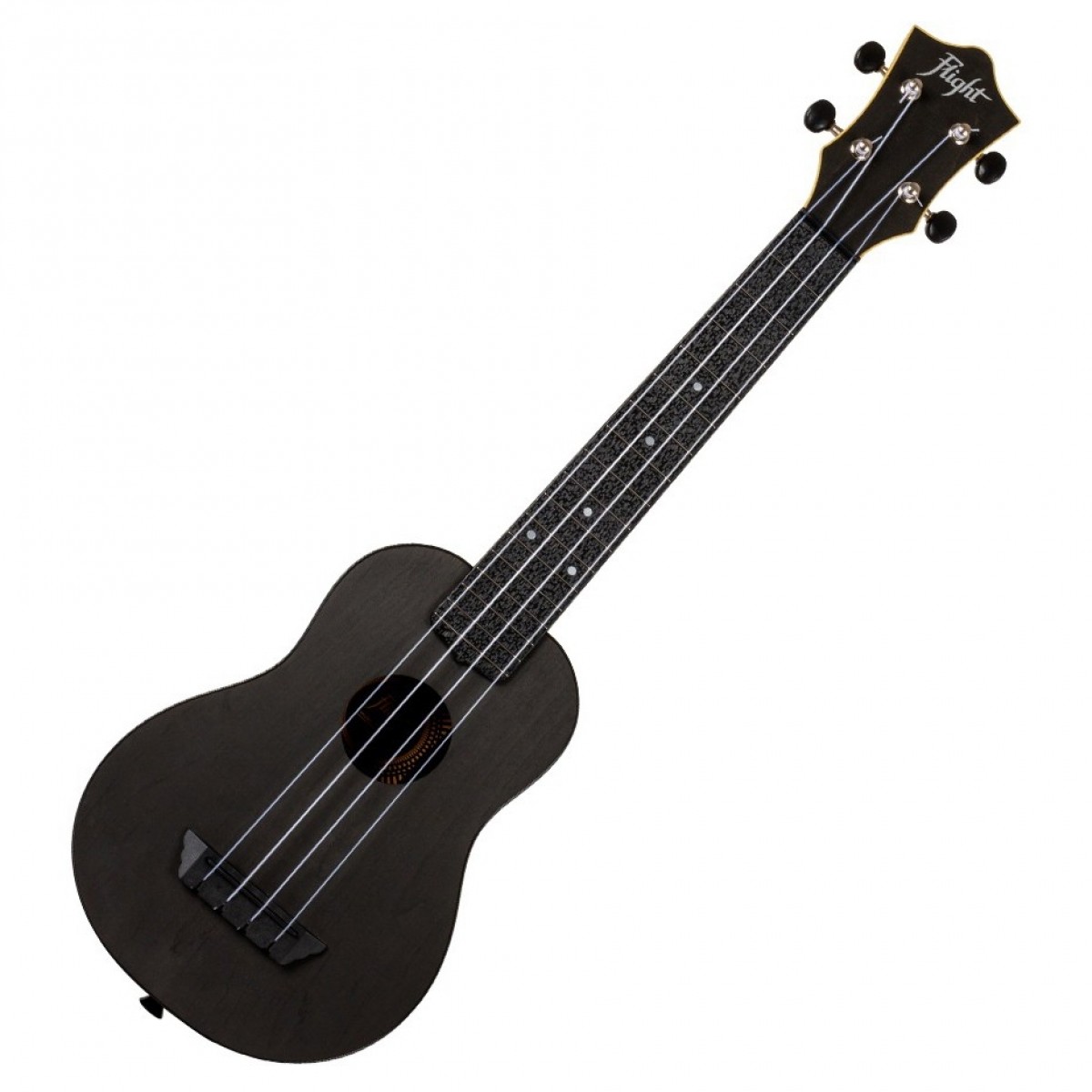 Flight TUSL-35 Travel Long Neck Soprano Ukulele Black - Image 1