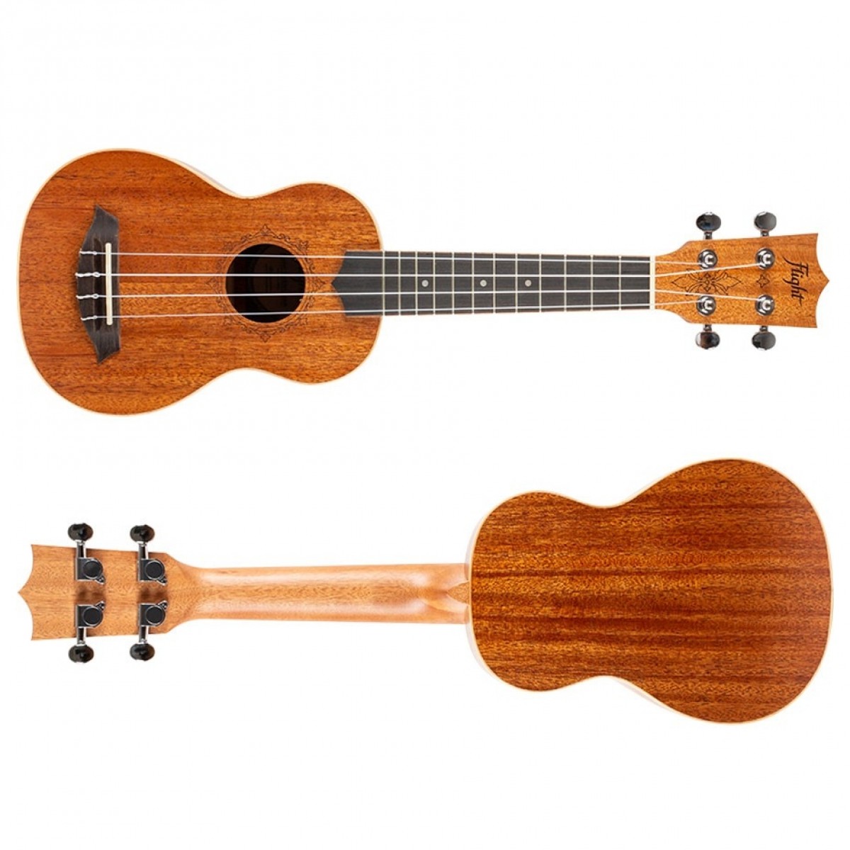Flight DUS321 Soprano Ukulele Mahogany - Image 4