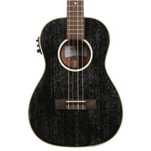 Kala All Solid Salt & Pepper Doghair Mahogany Electro Acoustic Baritone Ukulele - Image 2