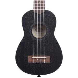 Kala KA-15 Satin Mahogany Soprano Ukulele in Black - Image 2