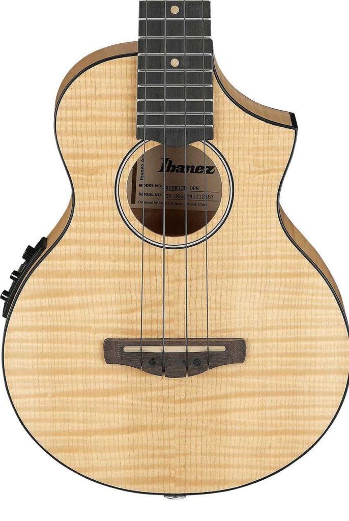 Ibanez UEW12E Electro Acoustic Concert Ukulele in Open Pore Natural