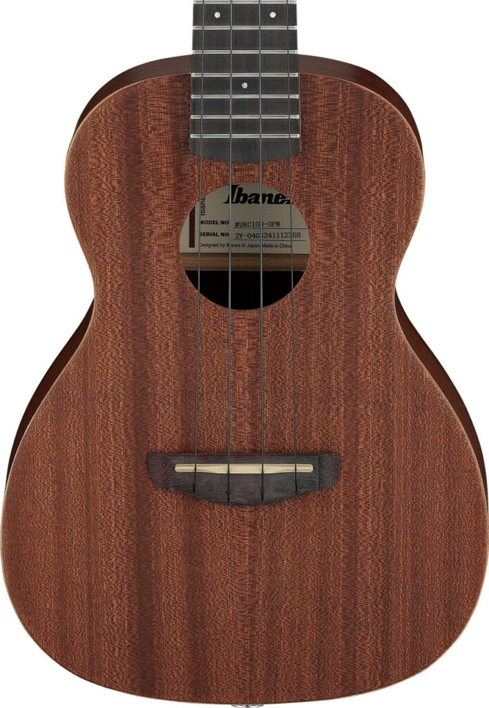 Ibanez UKS100-OPN Soprano Ukulele with Gig Bag in Open Pore Natural